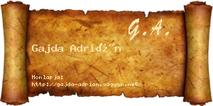 Gajda Adrián névjegykártya
