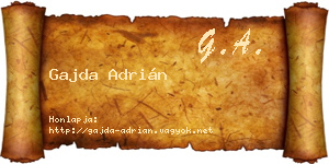 Gajda Adrián névjegykártya